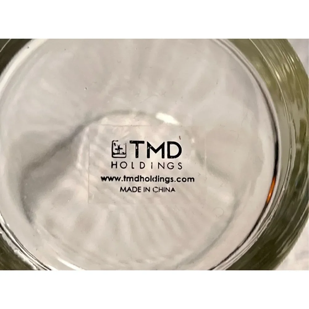 Set of 2 TMD Holdings Deer/Elk Trophy Head Etched Rocks Whiskey Glass Barware